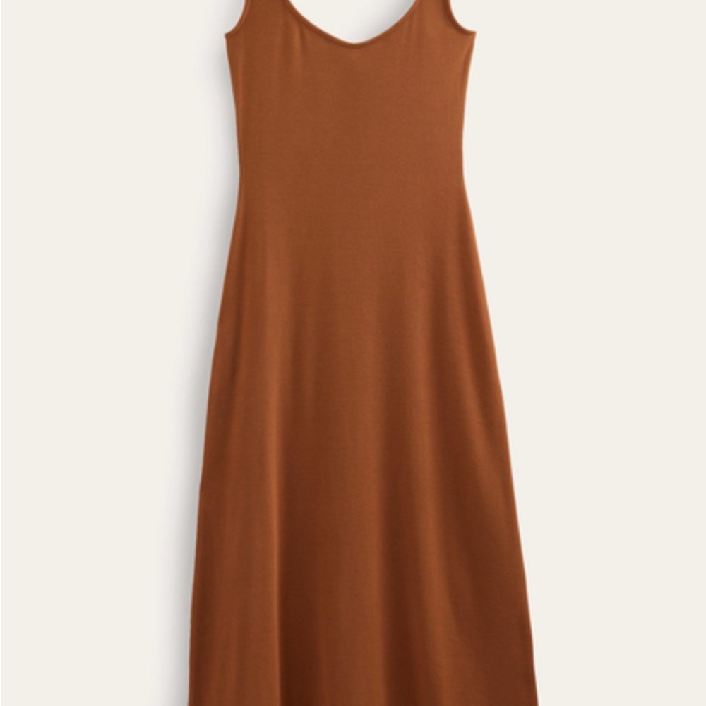 Boden Elegant Brown Sleeveless Dress